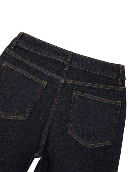 Kente Print Patch Women's High-Rise Flared Jeans