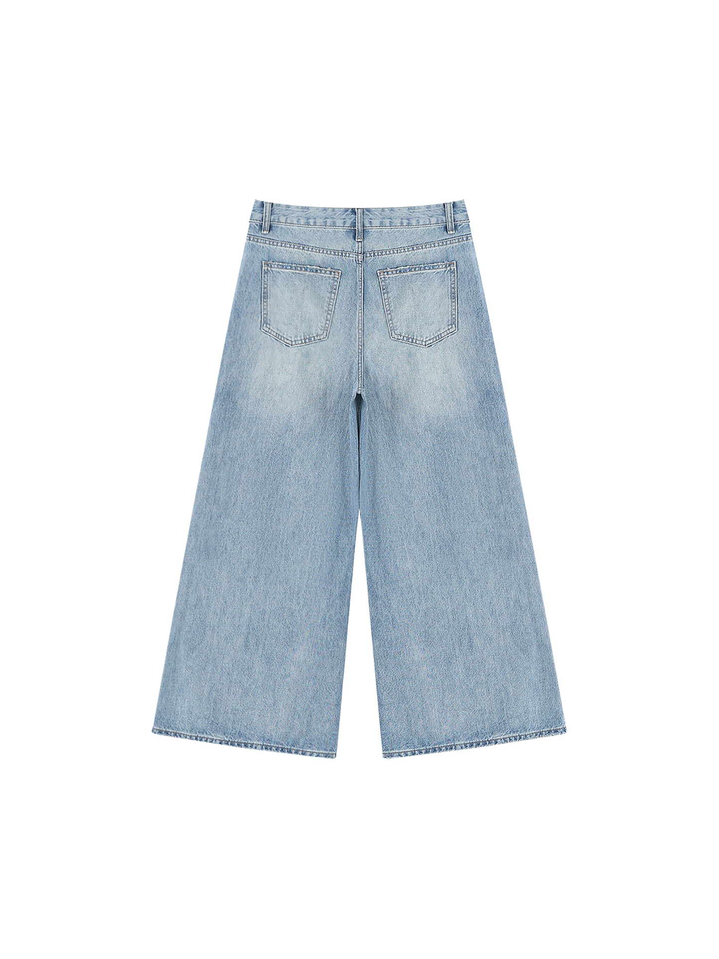 Sticker  Animal Print Graphic Women's Vintage Wash Distressed Wide Leg Jeans