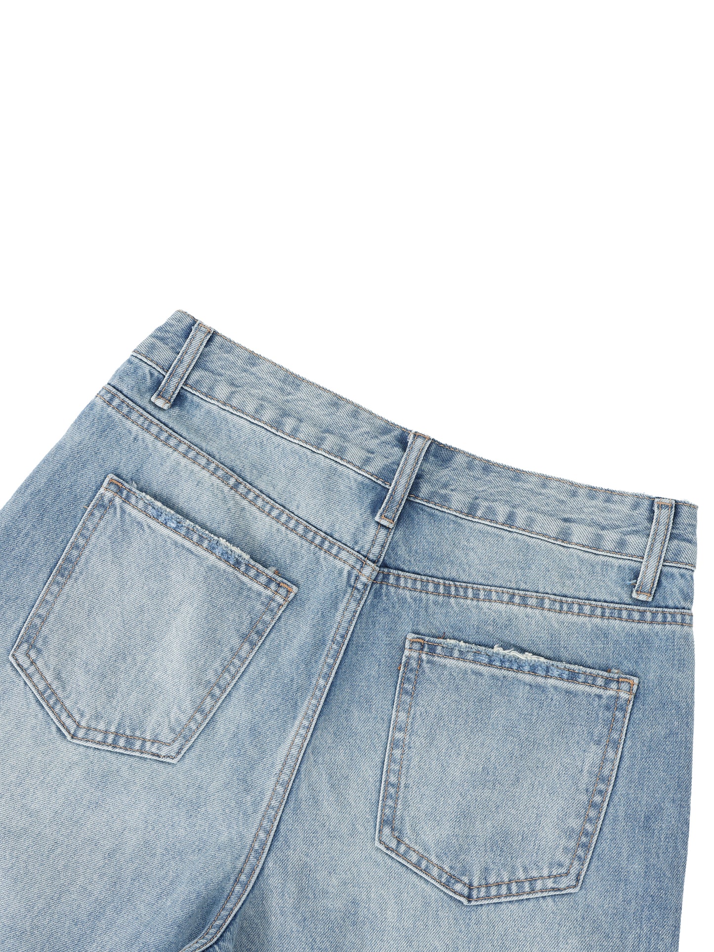 Afro Queen Graphic Women's Vintage Wash Distressed Wide Leg Jeans
