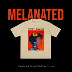 Unisex Crowned Black Woman Art Graphic Vintage Wash Drop Shoulder T-shirt ODMPOD