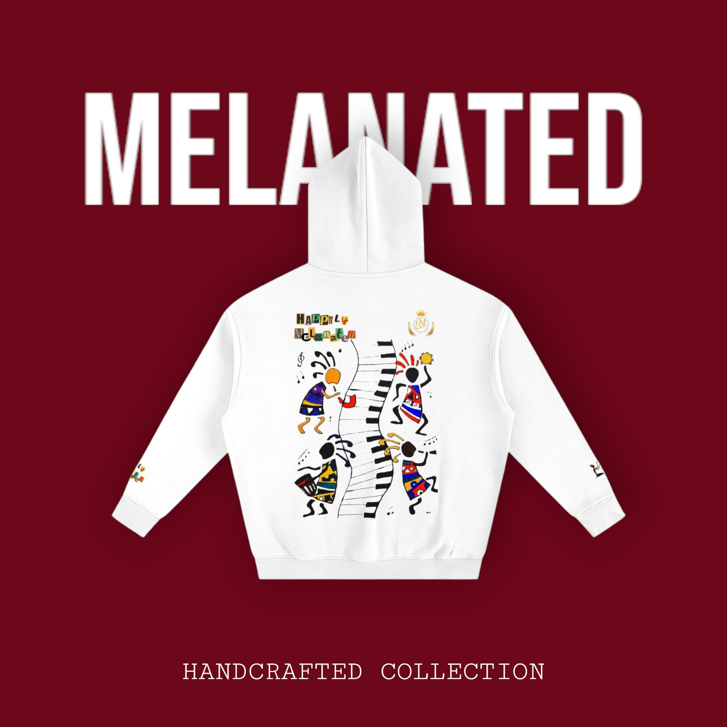 Afro Music Cartoon Unisex Oversize Fleeced Hoodie