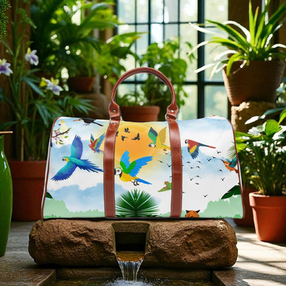 Vibrant Tropical Waterproof Travel Bag - Perfect for Adventurers and Getaways