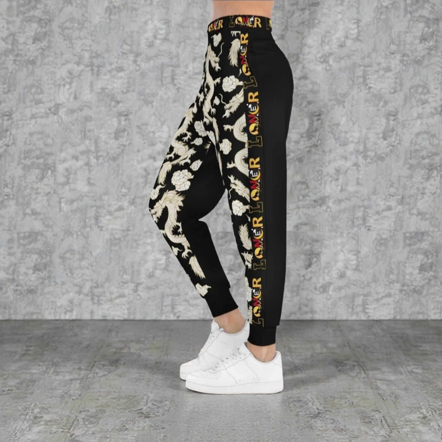 Dragon Print Athletic Joggers for Comfort & Style, Casual Wear, Workouts