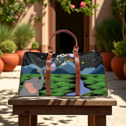 Elephant Adventure Waterproof Travel Bag - Nature-Inspired Design for Eco-Friendly Travelers