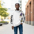 Hand-Drawn Afro Music Motifs Allover Hoodie, Unisex Streetwear for All Teespring