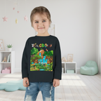 Jungle Animal Toddler Long Sleeve Tee, Wild Life Graphic Baby Shirt, Safari Theme Printify