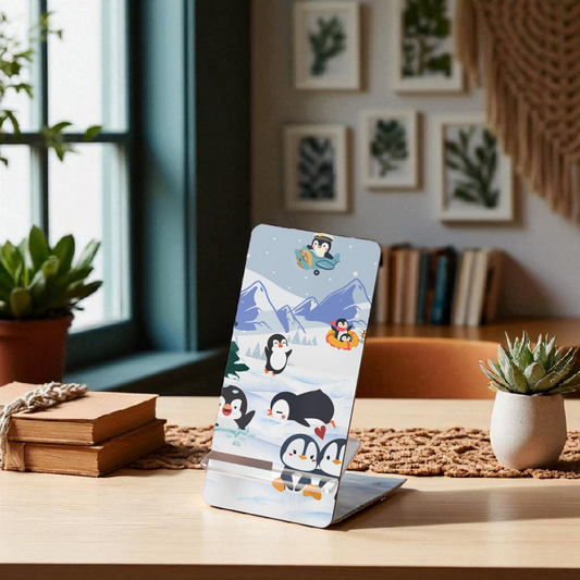 Cute Penguin Smartphone Display Stand - Perfect for Winter Decor & Gift
