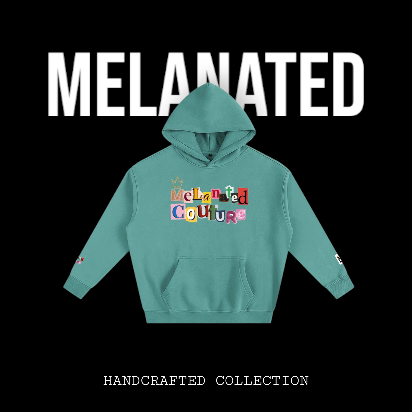 Crowned Black Woman Art Graphic Unisex Oversize Fleeced Hoodie