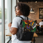 Jazz Singer, Music-Inspired Unisex Shoulder Backpack - Stylish & Functional Printify
