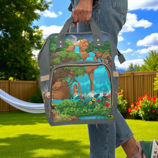 Adventurous Jungle Diaper Backpack for Parents