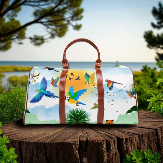Vibrant Tropical Waterproof Travel Bag - Perfect for Adventurers and Getaways