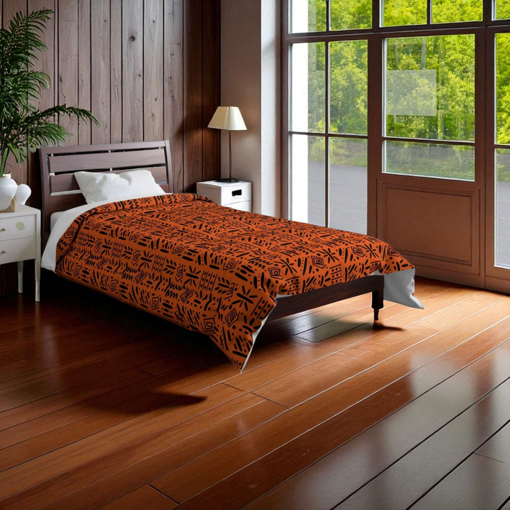 Boho Comforter, Aztec Pattern Bedding, Cozy Home Decor, Tribal Print Duvet Cover Printify