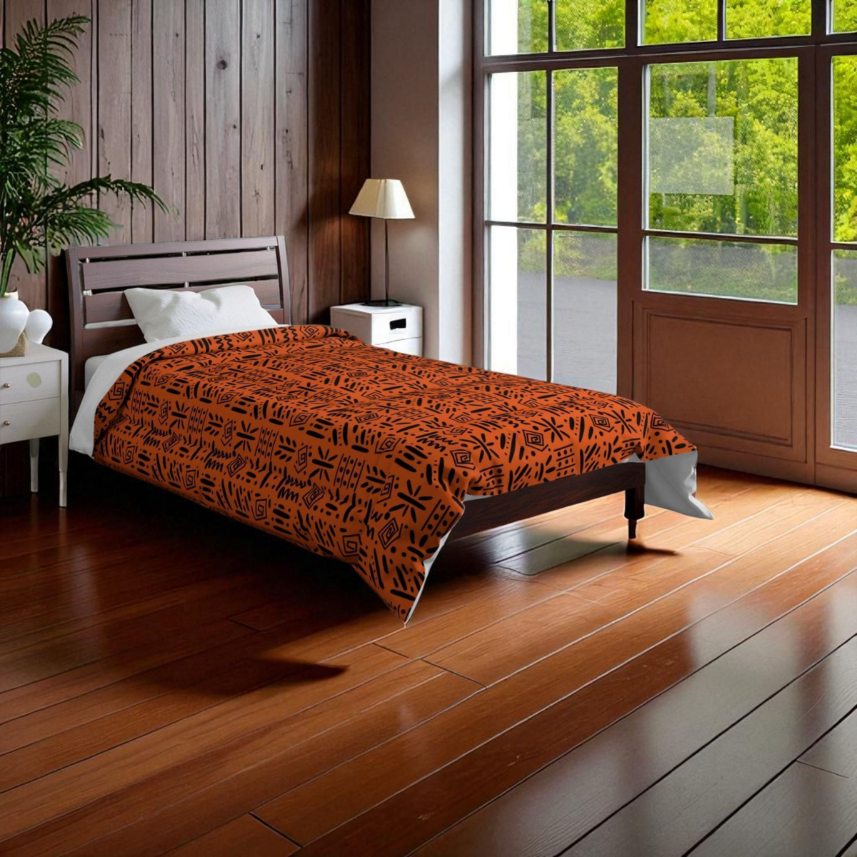 Boho Comforter, Aztec Pattern Bedding, Cozy Home Decor, Tribal Print Duvet Cover Printify