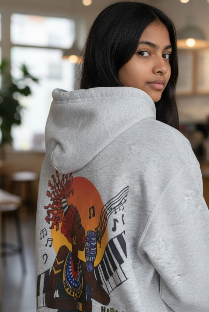 Jazz Singer Hoodie, Unisex Oversize Fleeced Hoodie
