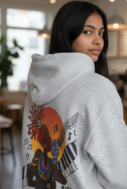 Jazz Singer Hoodie, Unisex Oversize Fleeced Hoodie