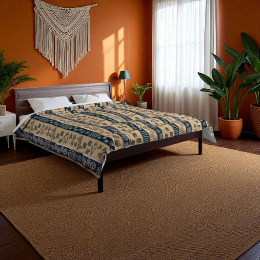 Tribal Comforter, Boho Blanket, Aztec Bedding, Ethnic Duvet Cover