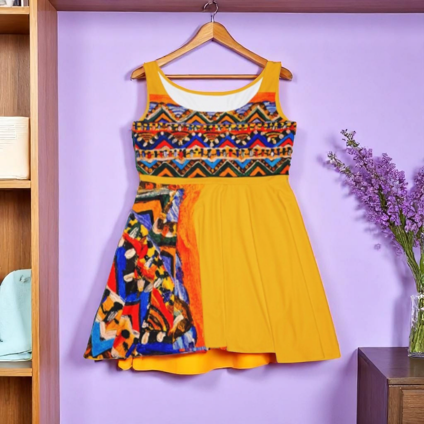 Handcrafted Tribal Textile Women's Skater Dress - Unique & Versatile Fashion for Everyday Wear