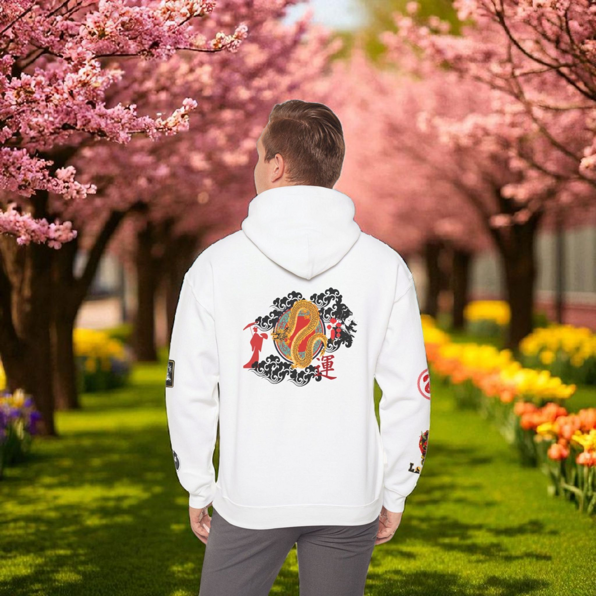 Dragon Ninja Themed Graphic Unisex  Hoodie Printify
