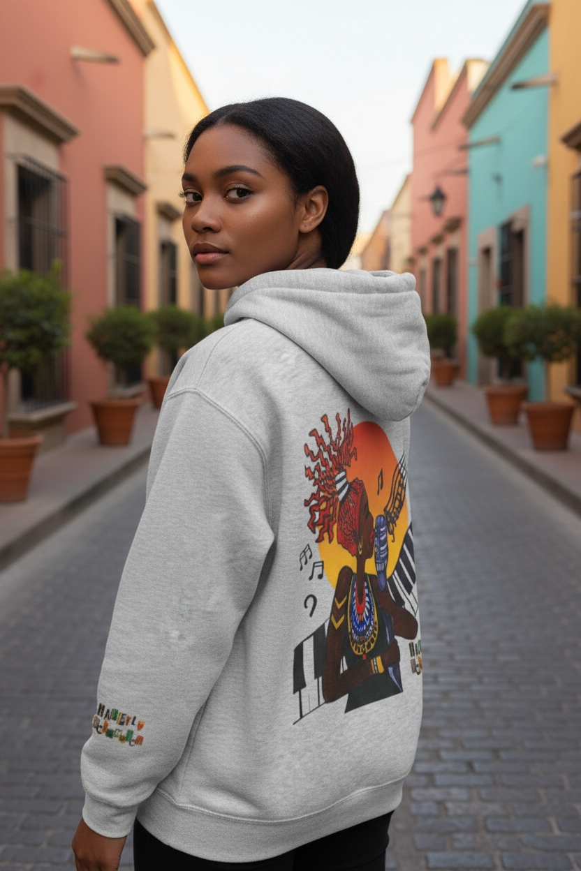 Jazz Singer Hoodie, Unisex Oversize Fleeced Hoodie