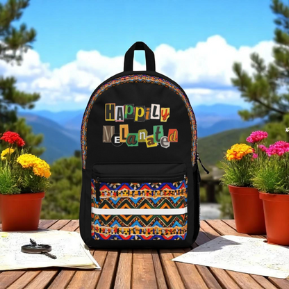 Boho Chic Handcrafted Tribal Backpack,Lightweight, Waterproof with Adjustable Straps