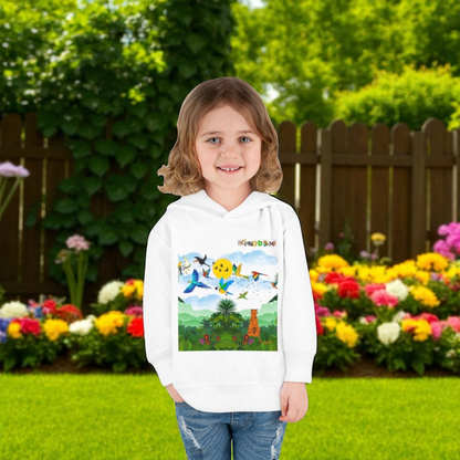 Tropical Birds Toddler Hoodie, Wild Life Theme Fleece Pullover, Kids Animal Sweater