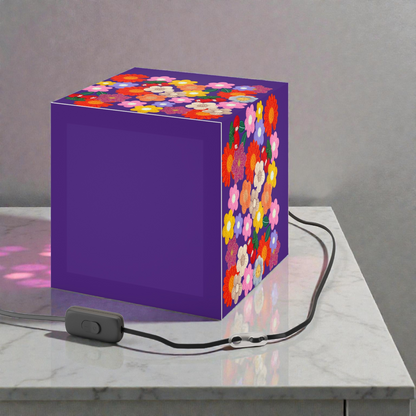 Floral Cube Lamp — Colorful Daisy Light Cube for Bedroom & Nursery