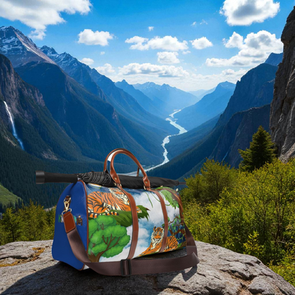 Wildlife Waterproof Travel Bag - Artistic Tiger Design for Adventurers