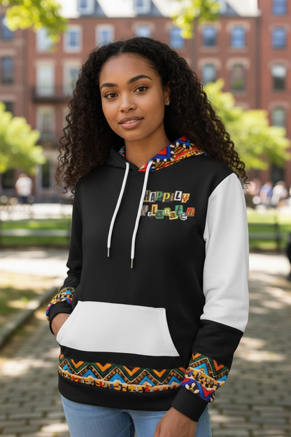 Handcrafted Ethnic Patterned Unisex Hoodie, Artisan Tribal Design