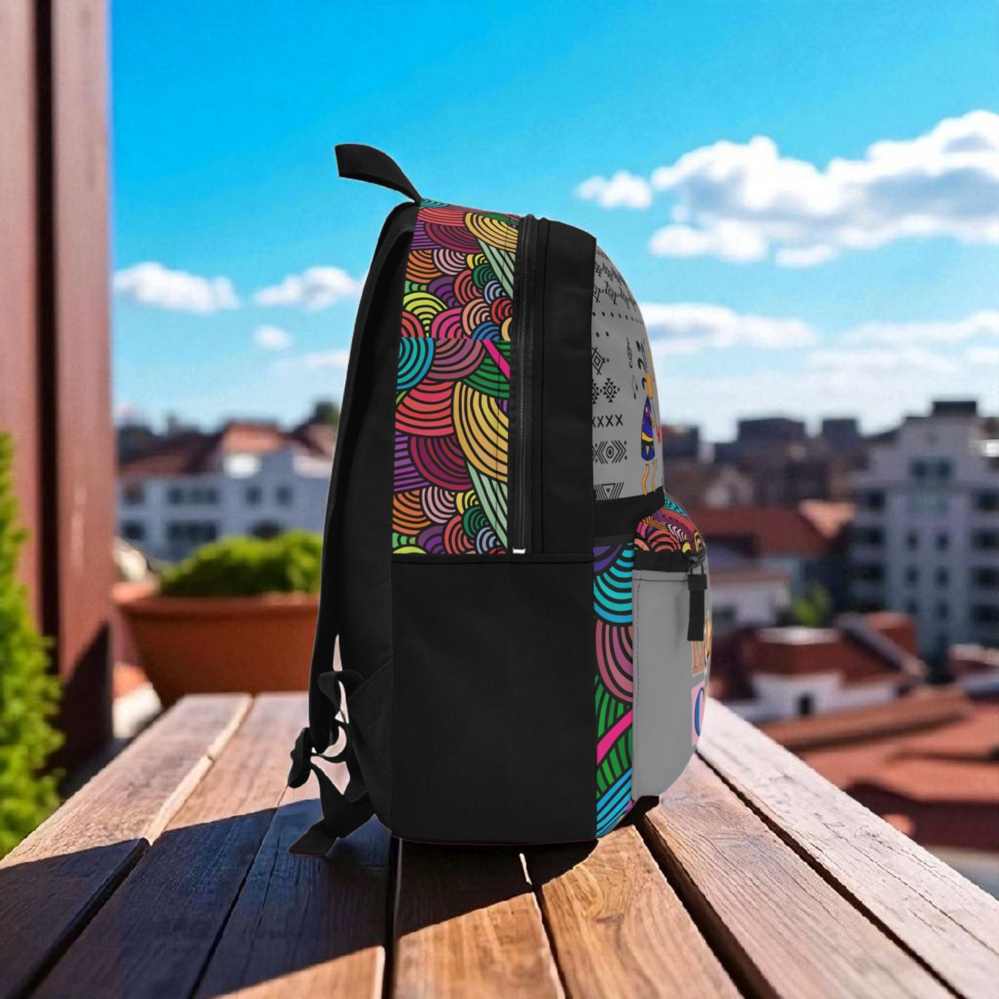 Stylish Tribal Dance Backpack, Ethnic Music Festival Bag, Boho Rucksack, Aztec Design