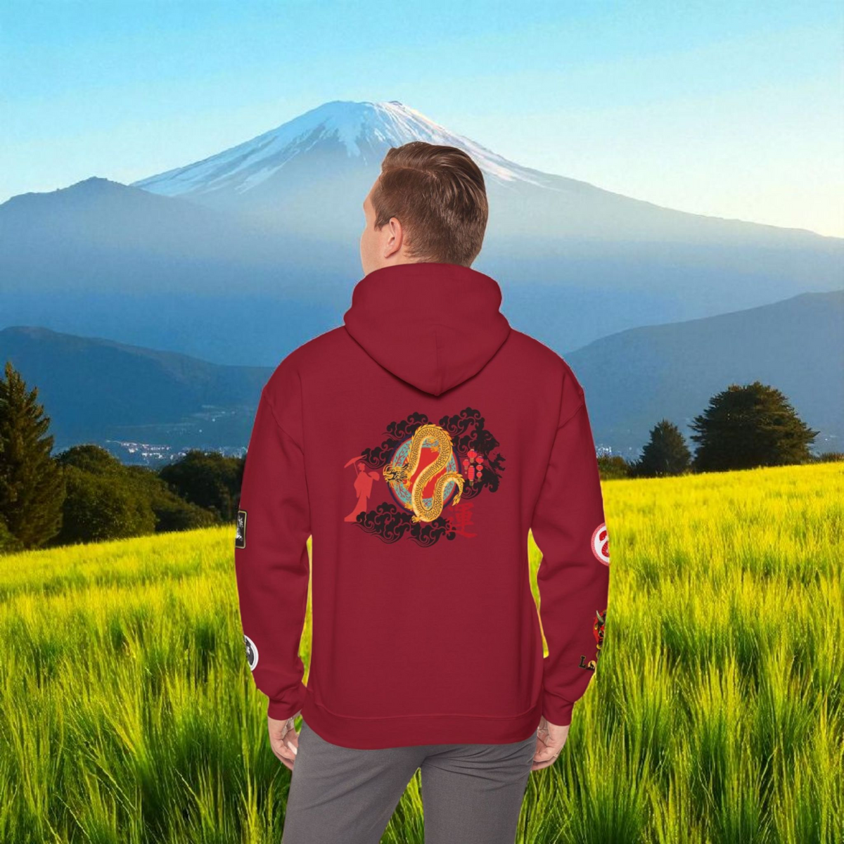 Dragon Ninja Themed Graphic Unisex  Hoodie Printify
