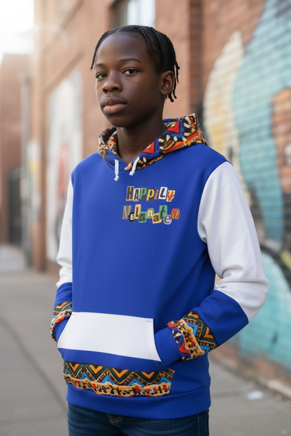 Handcrafted Ethnic Patterned Unisex Hoodie, Artisan Tribal Design