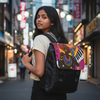 Afro Singer, Ethnic Music-Inspired Unisex Shoulder Backpack - Stylish & Functional Printify