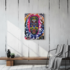 Unique Tribal Mask Painting,  Matte Canvas Stretched - Authentic Ethnic Decor Printify