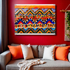 High-Quality Tribal Painting on Acrylic - Colorful, Impactful Art Print for Office & Living Space Gelato