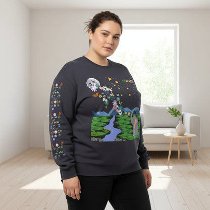 Galaxy Art Unisex Sweatshirt, Handcrafted Space Design