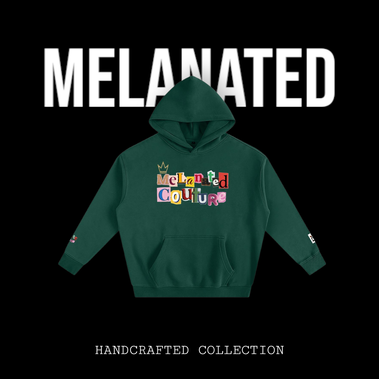 Crowned Black Woman Art Graphic Unisex Oversize Fleeced Hoodie