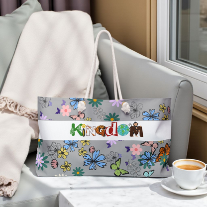 Vibrant Floral Kingdom Weekender Bag - Perfect for Travel & Beach