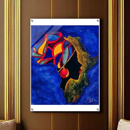 Original Ethnic Portrait - Handcrafted Continental Painting of Africa, Vibrant Wall Art