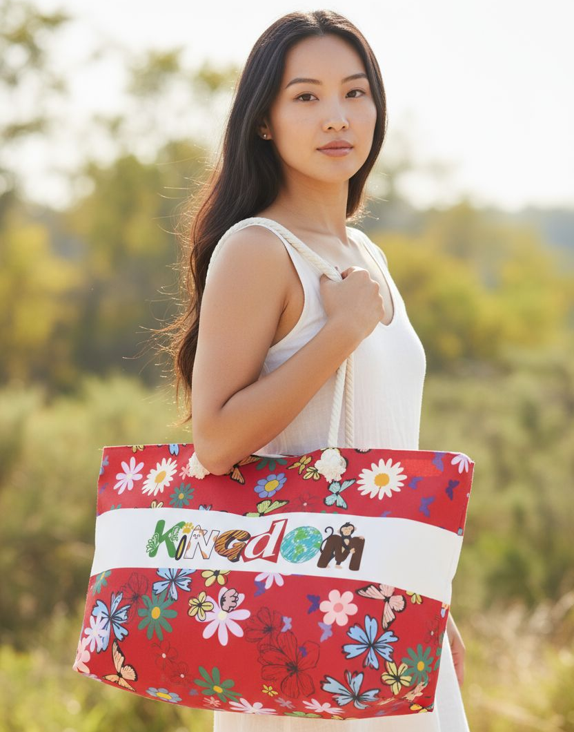 Vibrant Floral Kingdom Weekender Bag - Perfect for Travel & Beach