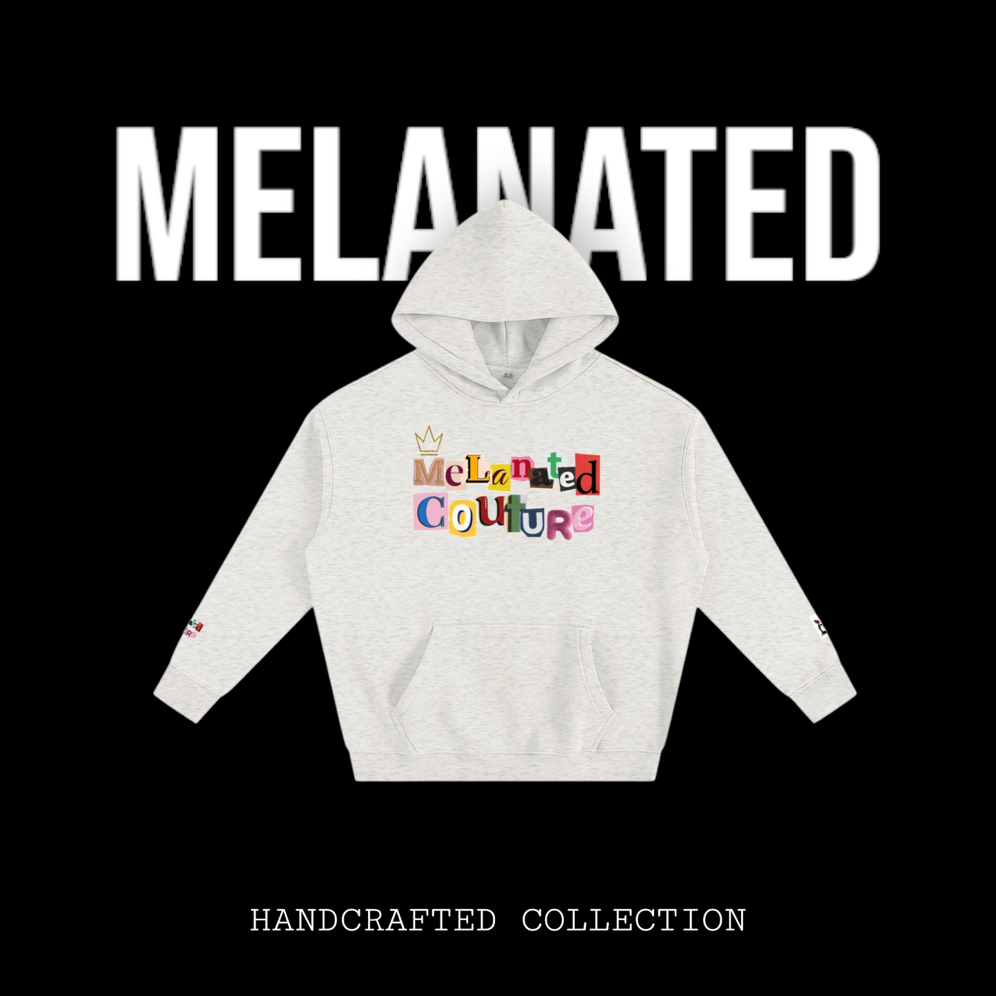 Crowned Black Woman Art Graphic Unisex Oversize Fleeced Hoodie