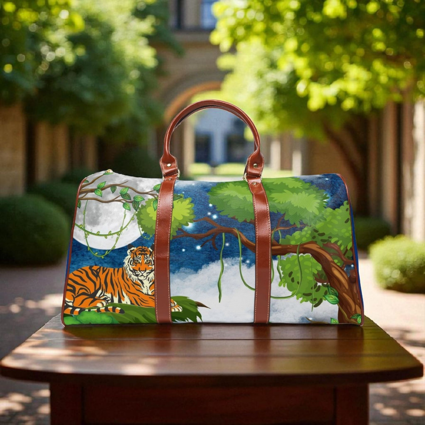 Wildlife Waterproof Travel Bag - Artistic Tiger Design for Adventurers