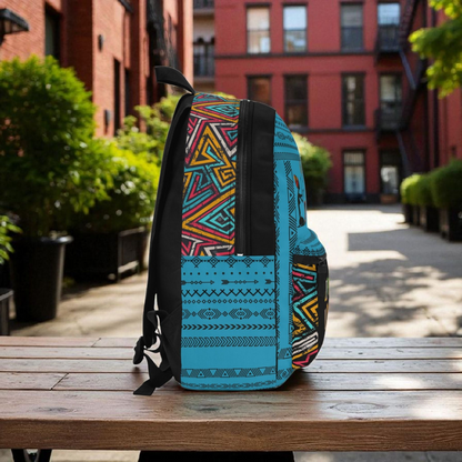 Boho Afro Music Backpack, Music Lover Bag, Cartoon Print Rucksack