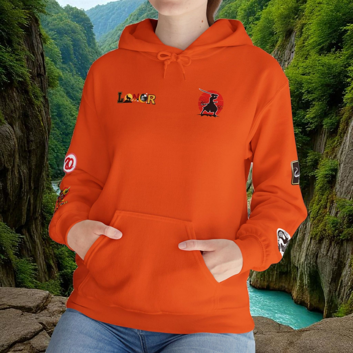 Dragon Ninja Themed Graphic Unisex  Hoodie Printify