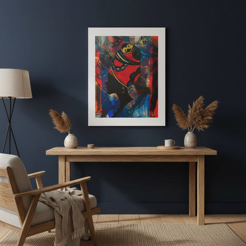 Abstract Ethnic Canvas Wall Art - Hand Drawn African Woman Illustration Teespring