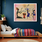 Original Hand Drawn Tribal Music Wall Art, Unique Ethnic Illustration Teespring