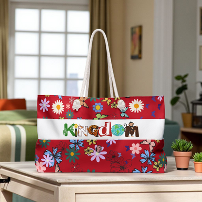 Vibrant Floral Kingdom Weekender Bag - Perfect for Travel & Beach