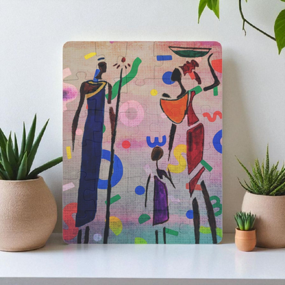 Kids' 30-Piece Puzzle - Colorful Cultural Artwork for Learning and Fun