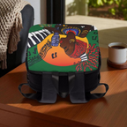 Jazz Singer, Music-Inspired Unisex Shoulder Backpack - Stylish & Functional Printify