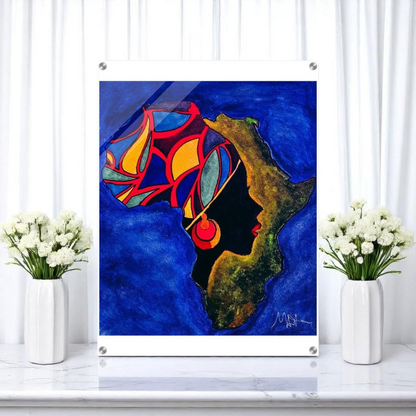 Original Ethnic Portrait - Handcrafted Continental Painting of Africa, Vibrant Wall Art