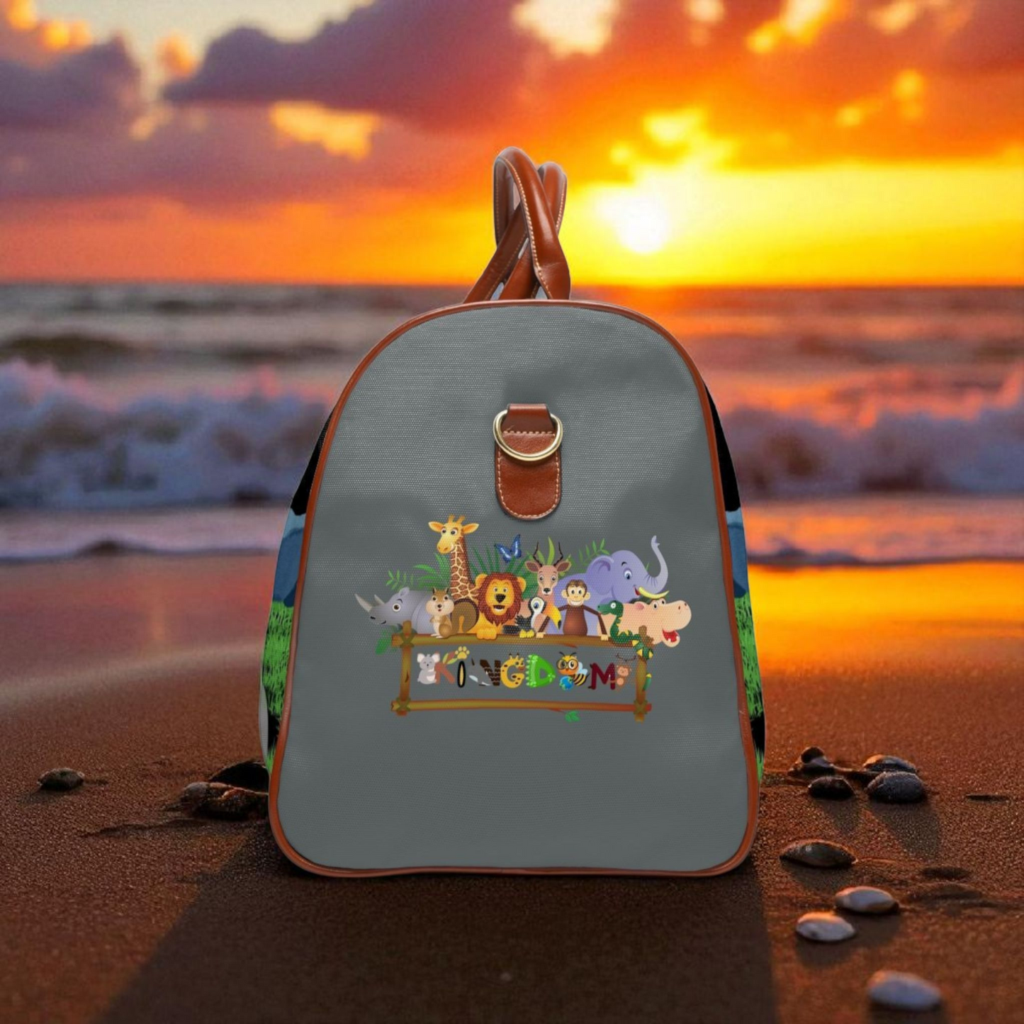 Elephant Adventure Waterproof Travel Bag - Nature-Inspired Design for Eco-Friendly Travelers